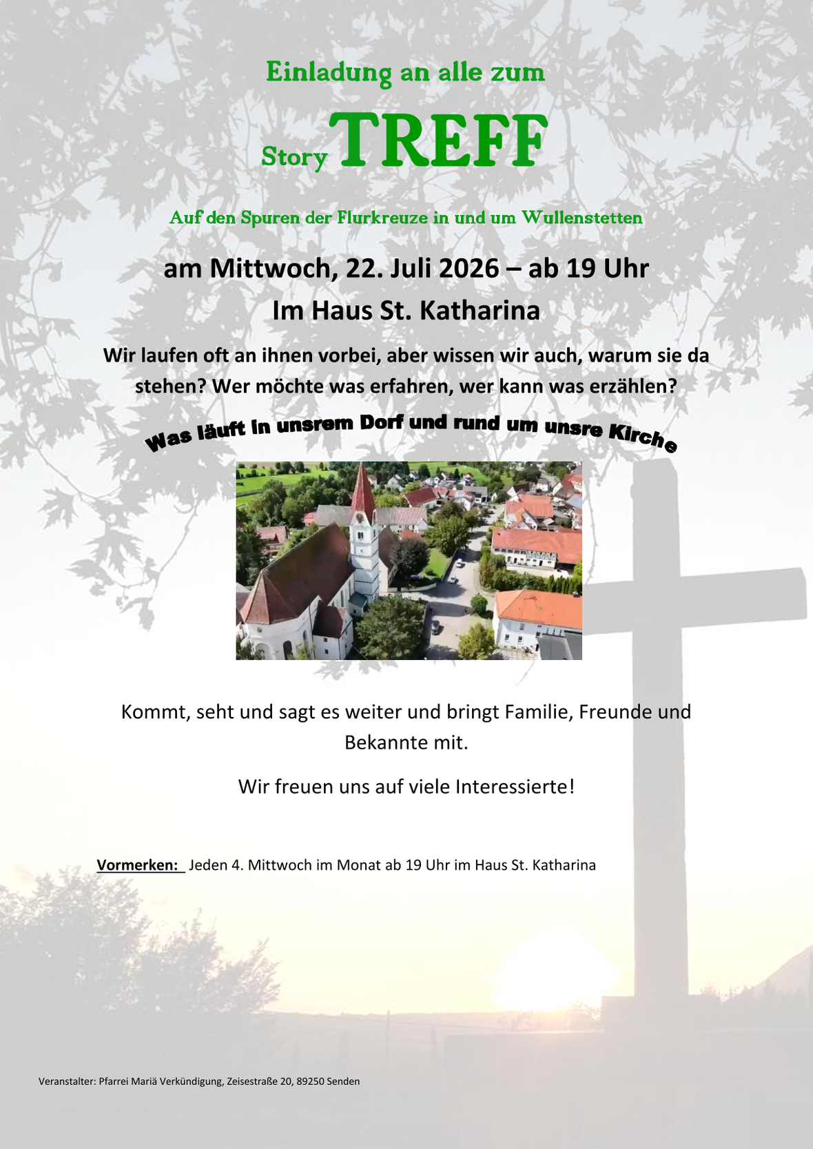 Auf den Spuren der Flurkreuze in und um Wullenstetten